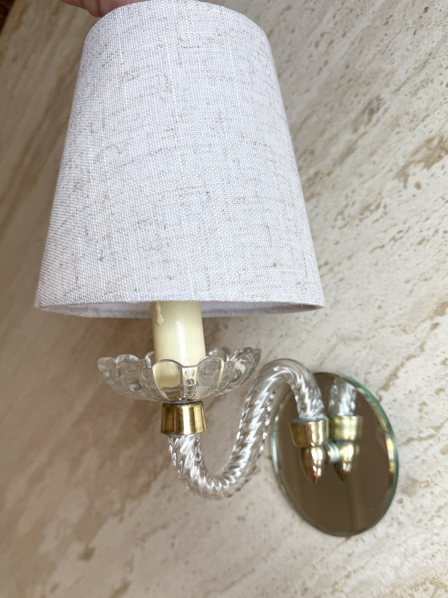 French Murano Glass wall light 1950's
