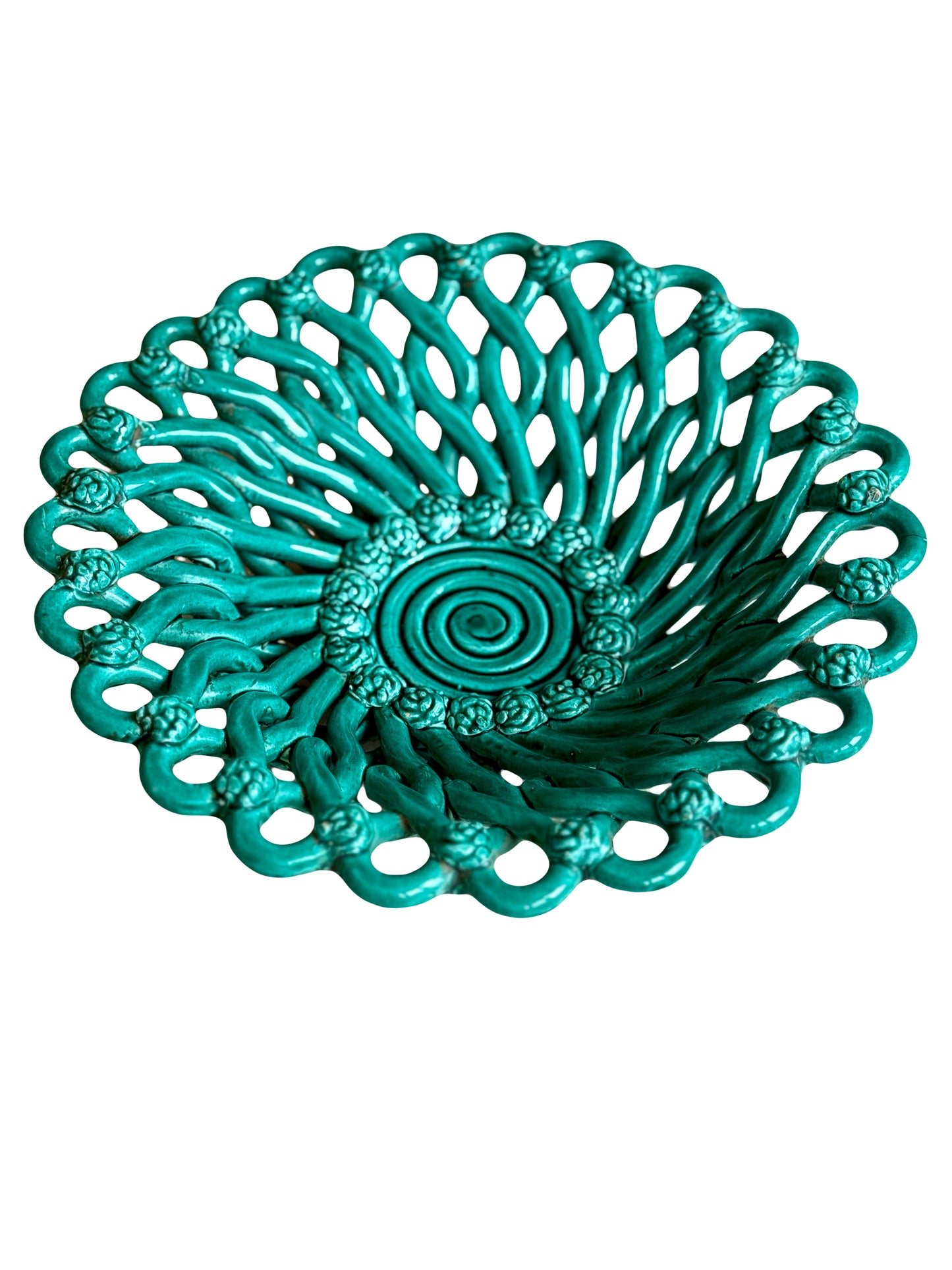 French basket weave vallauris bowl