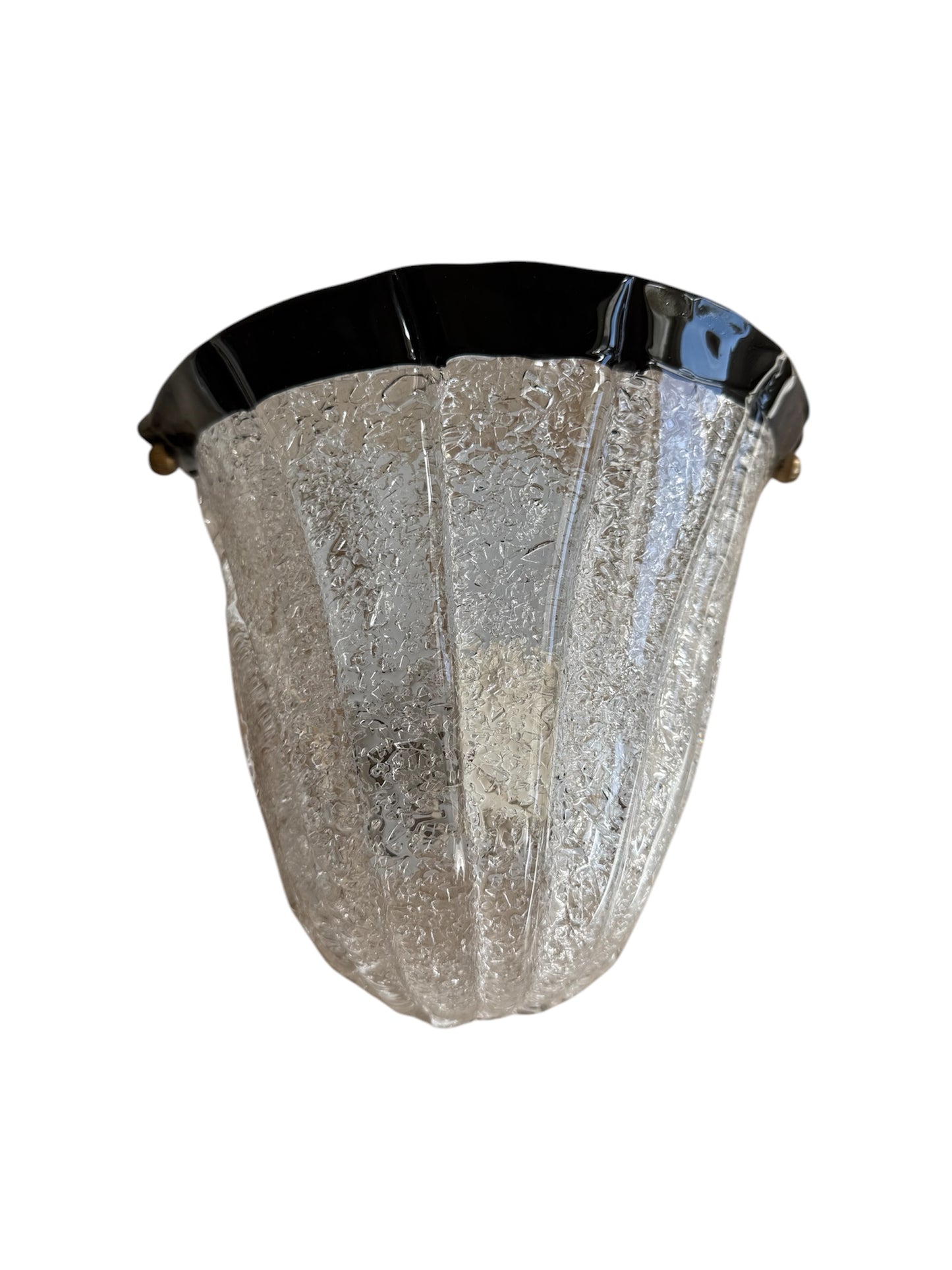 Murano Glass Sconce with Black Rim