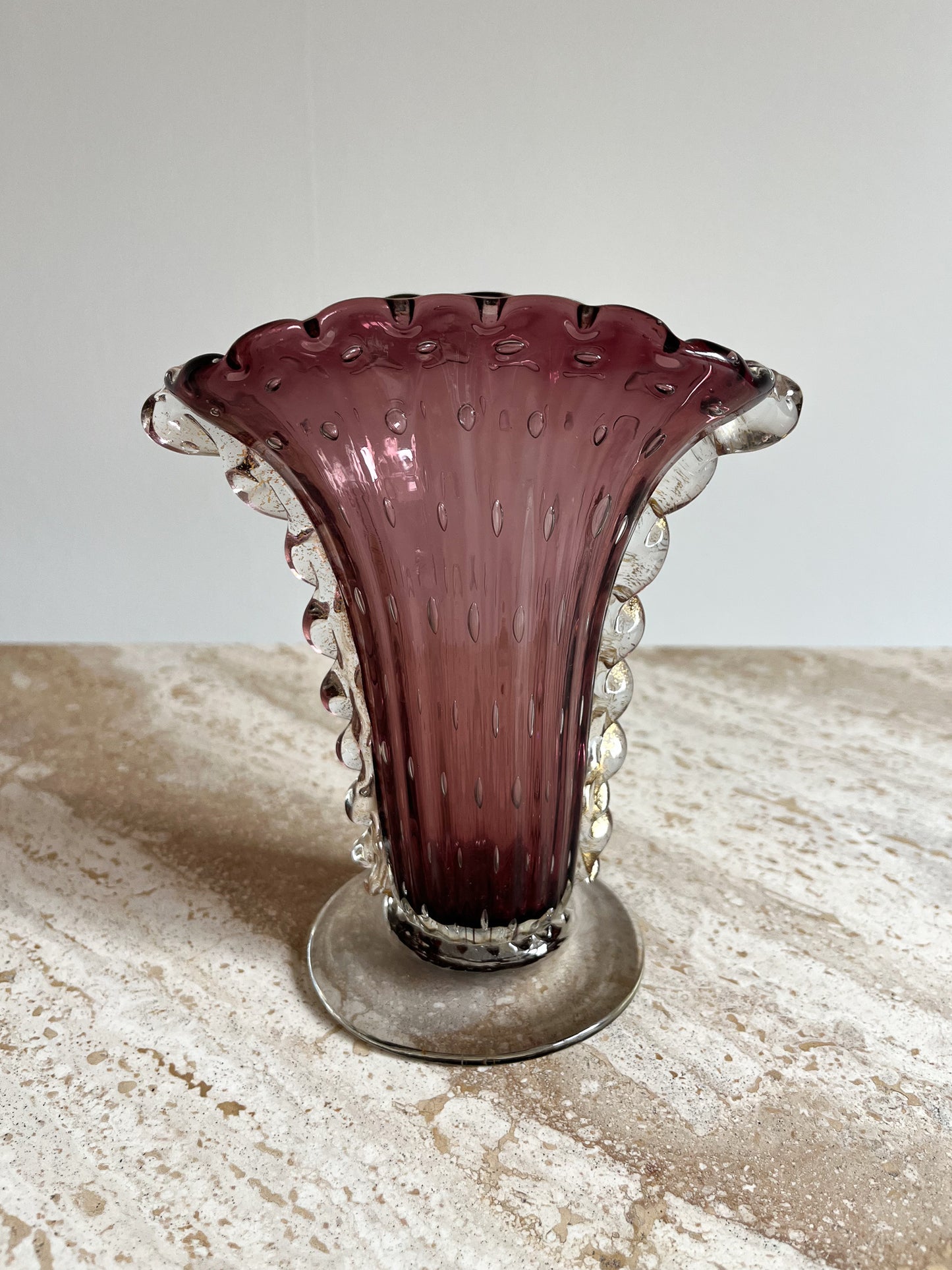 Barovier & Toso Bullicante Murano Glass Vase