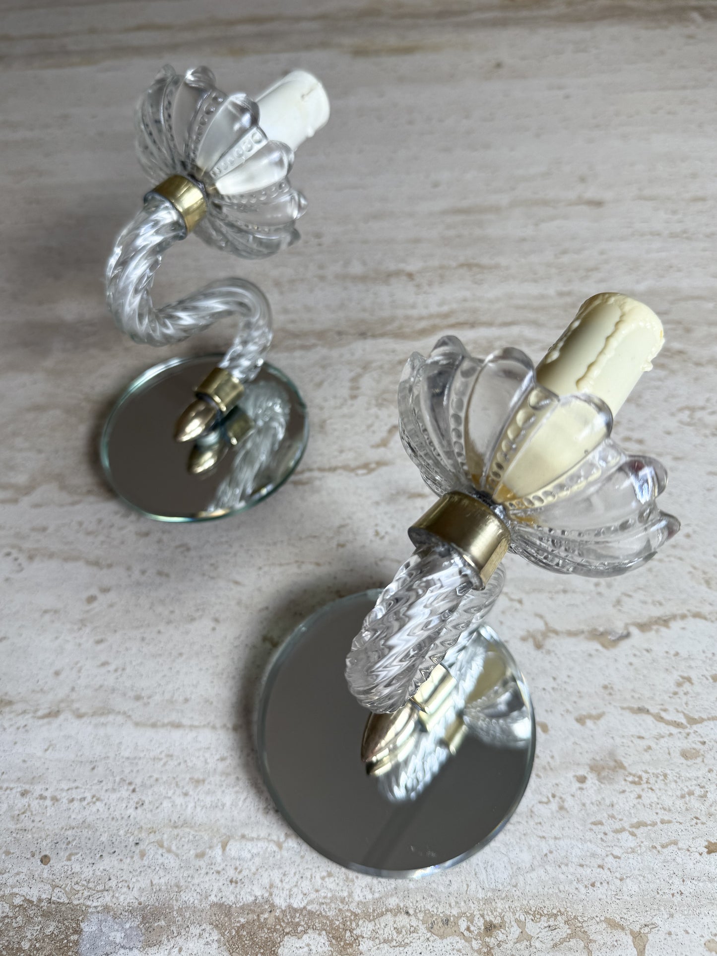 French Murano Glass Sconce 1950's