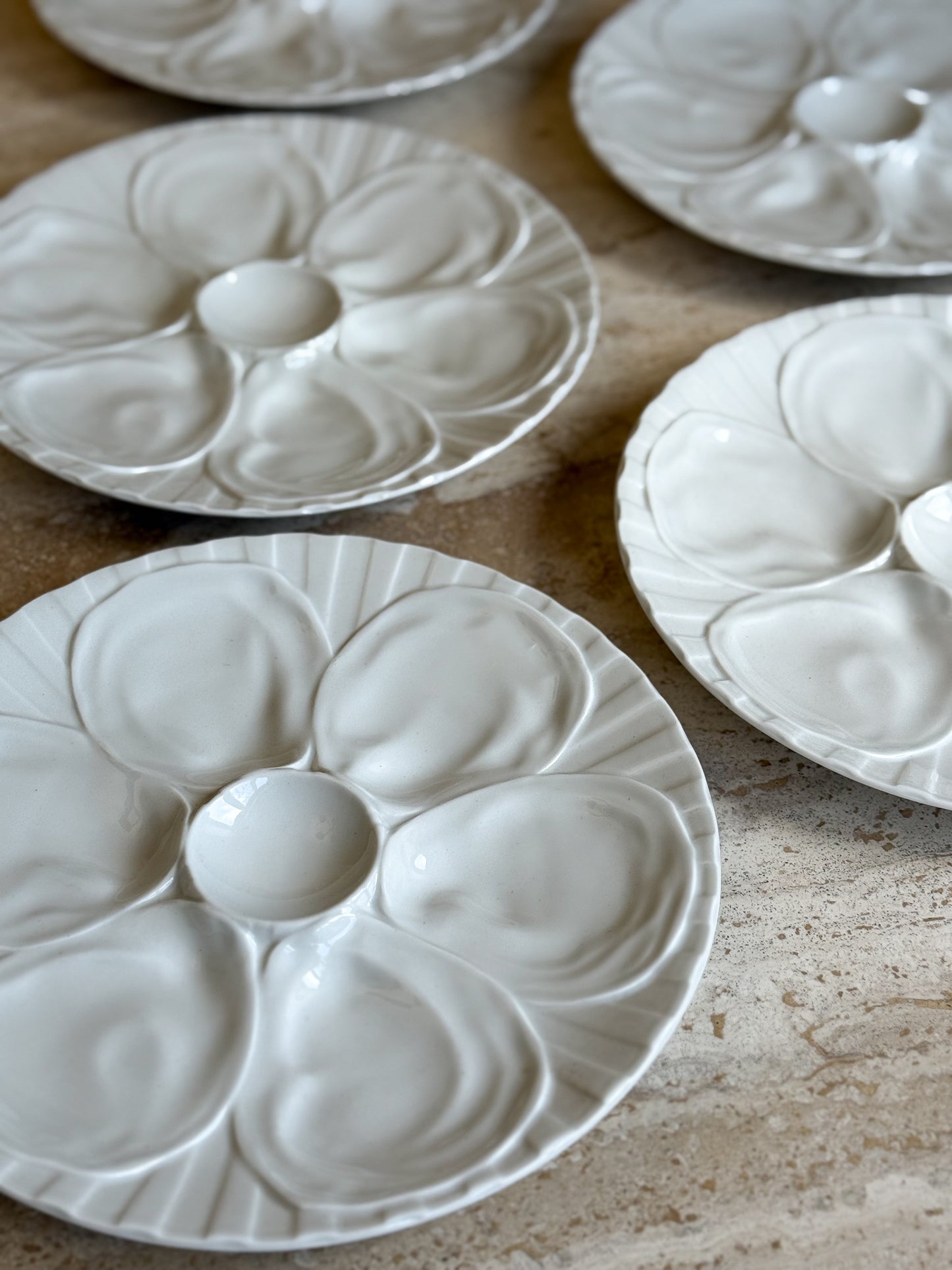 Majolica Oyster Plates