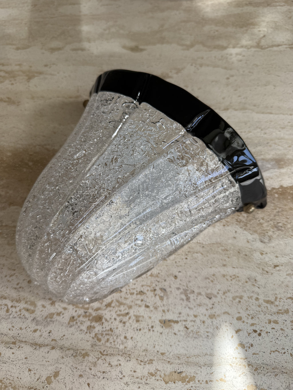 Murano Glass Sconce with Black Rim 