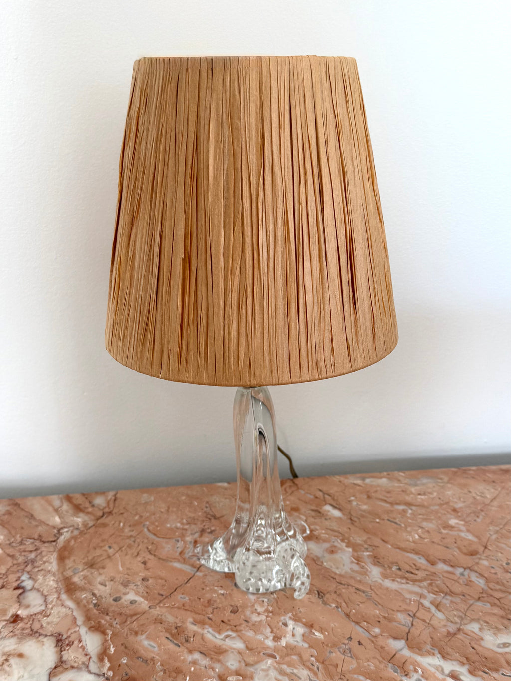 French crystal lamp antique rattan lampshade