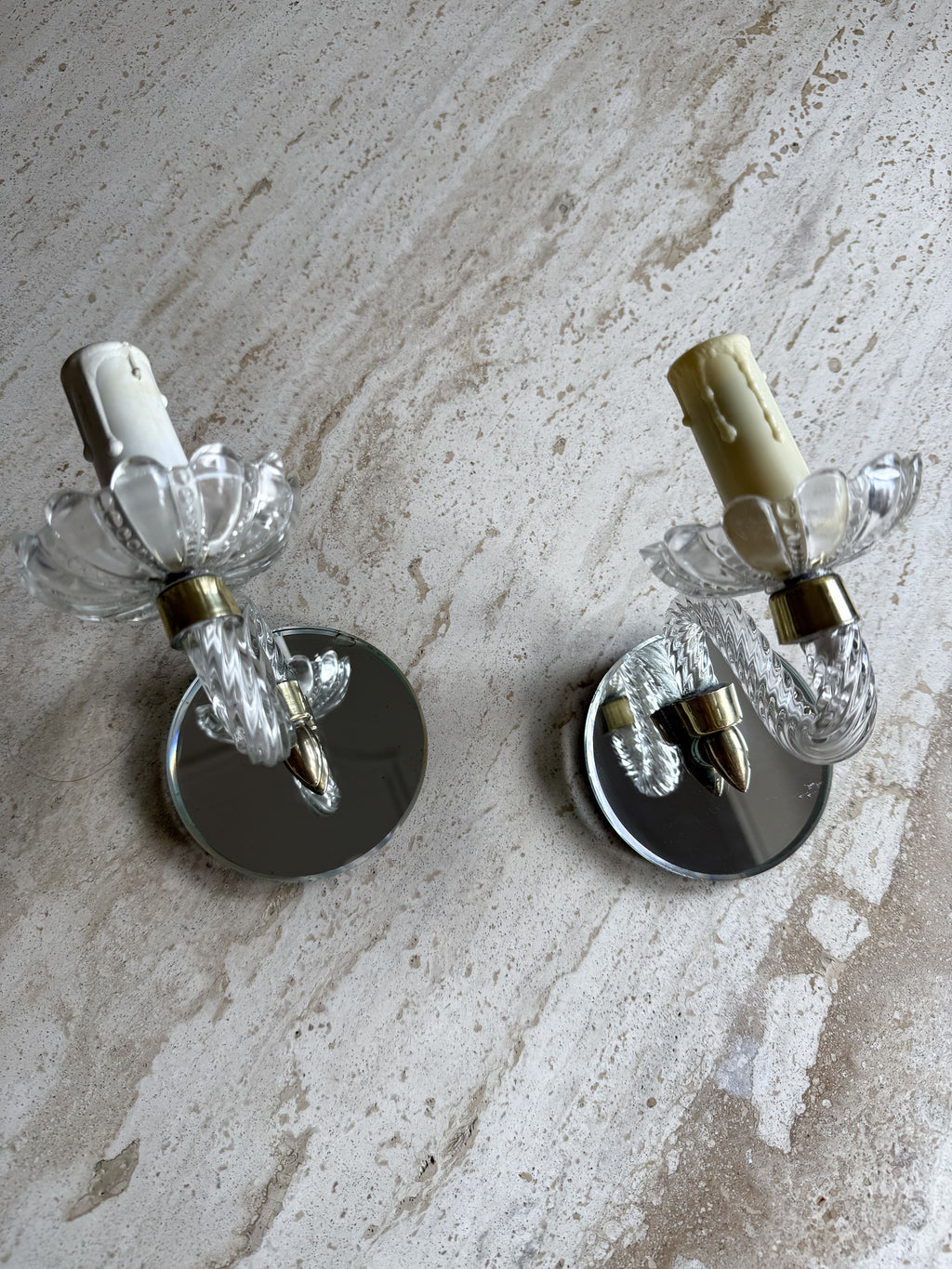 French Murano Glass Sconce 1950's