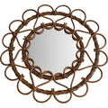 1970's French Rattan Mirror