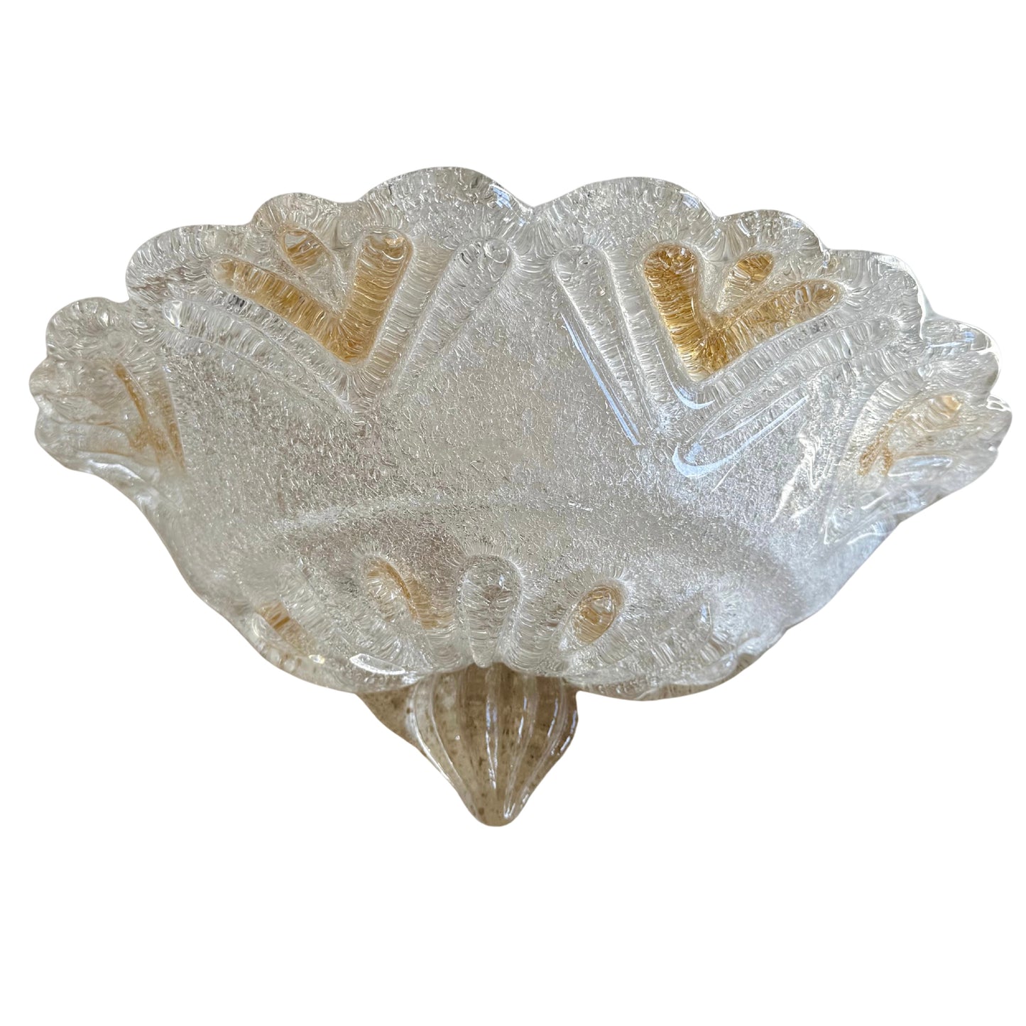 Gold and Clear Graniglia Murano Sconce