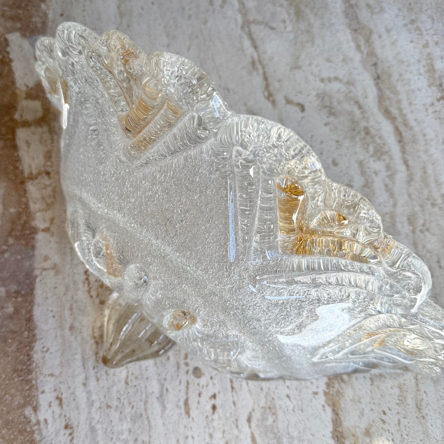 Gold and Clear Graniglia Murano Sconce