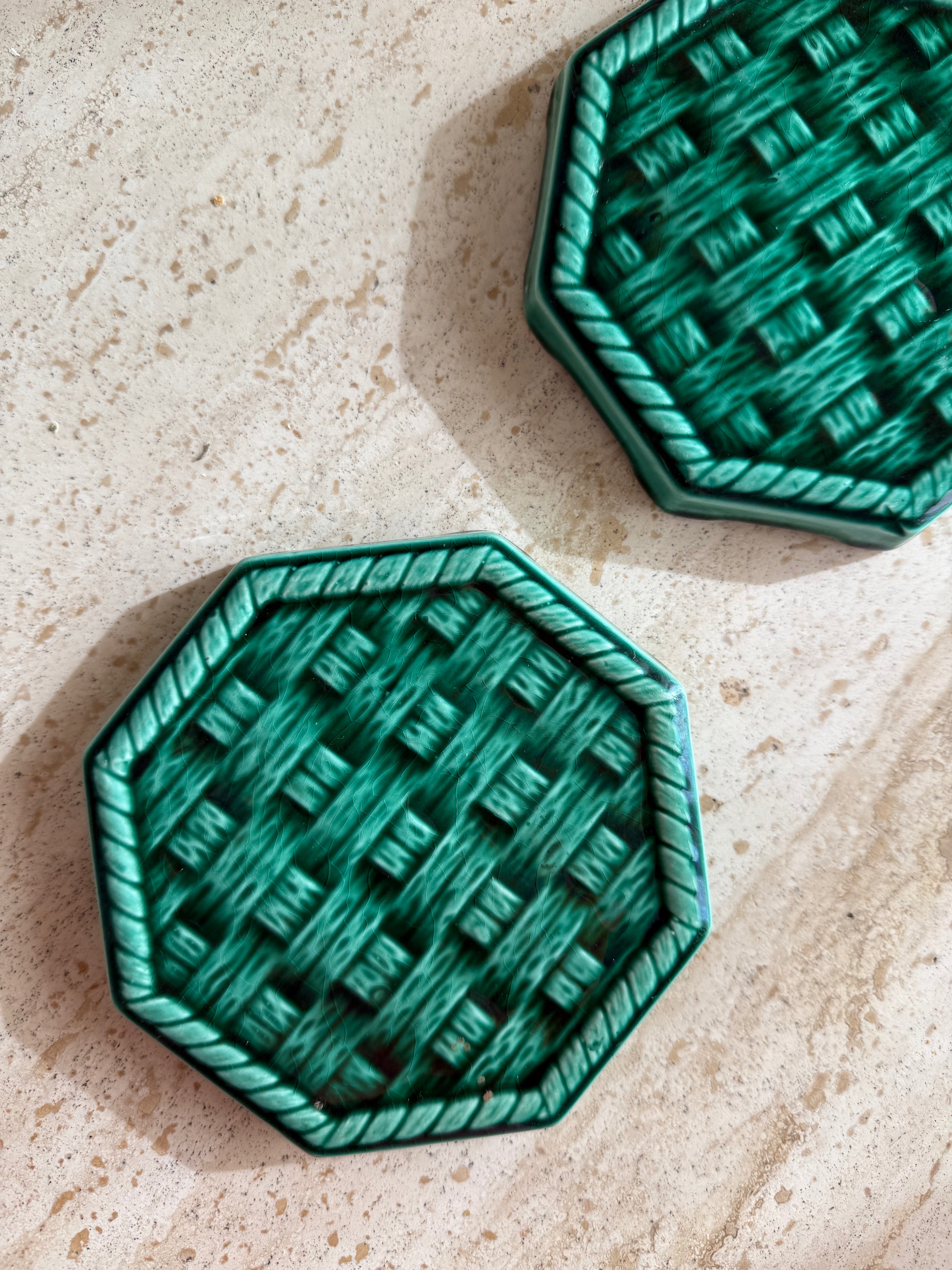  Bottle Coasters 1950's Majolica