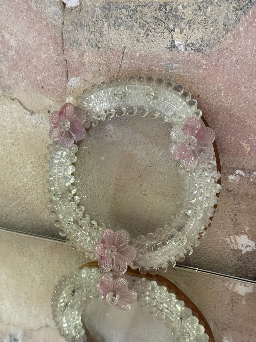 Vintage Fiori Murano Picture Frame