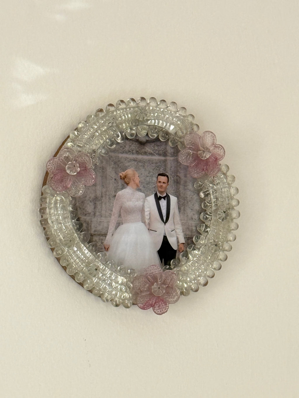 Vintage Fiori Murano Picture Frame