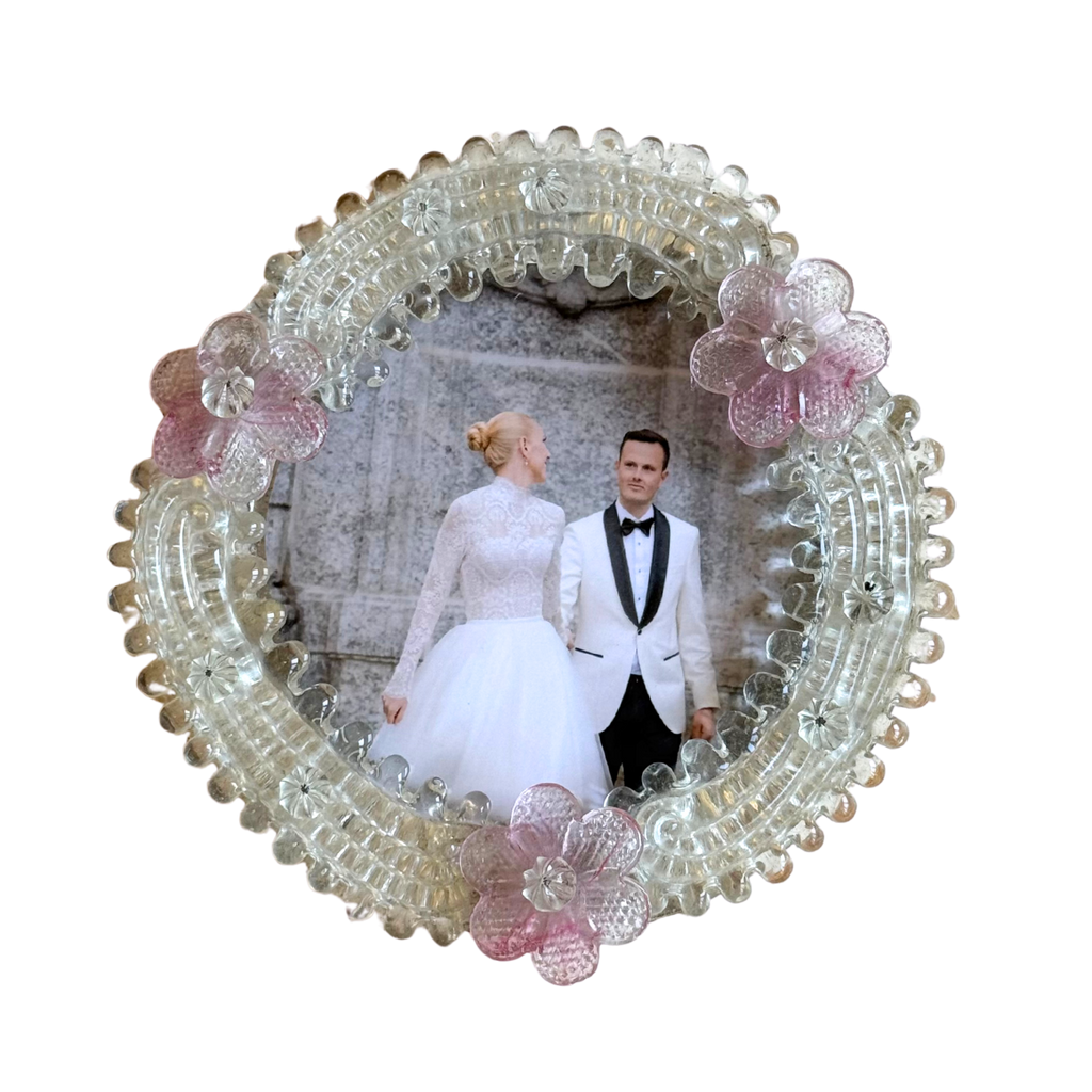 Vintage Fiori Murano Picture Frame