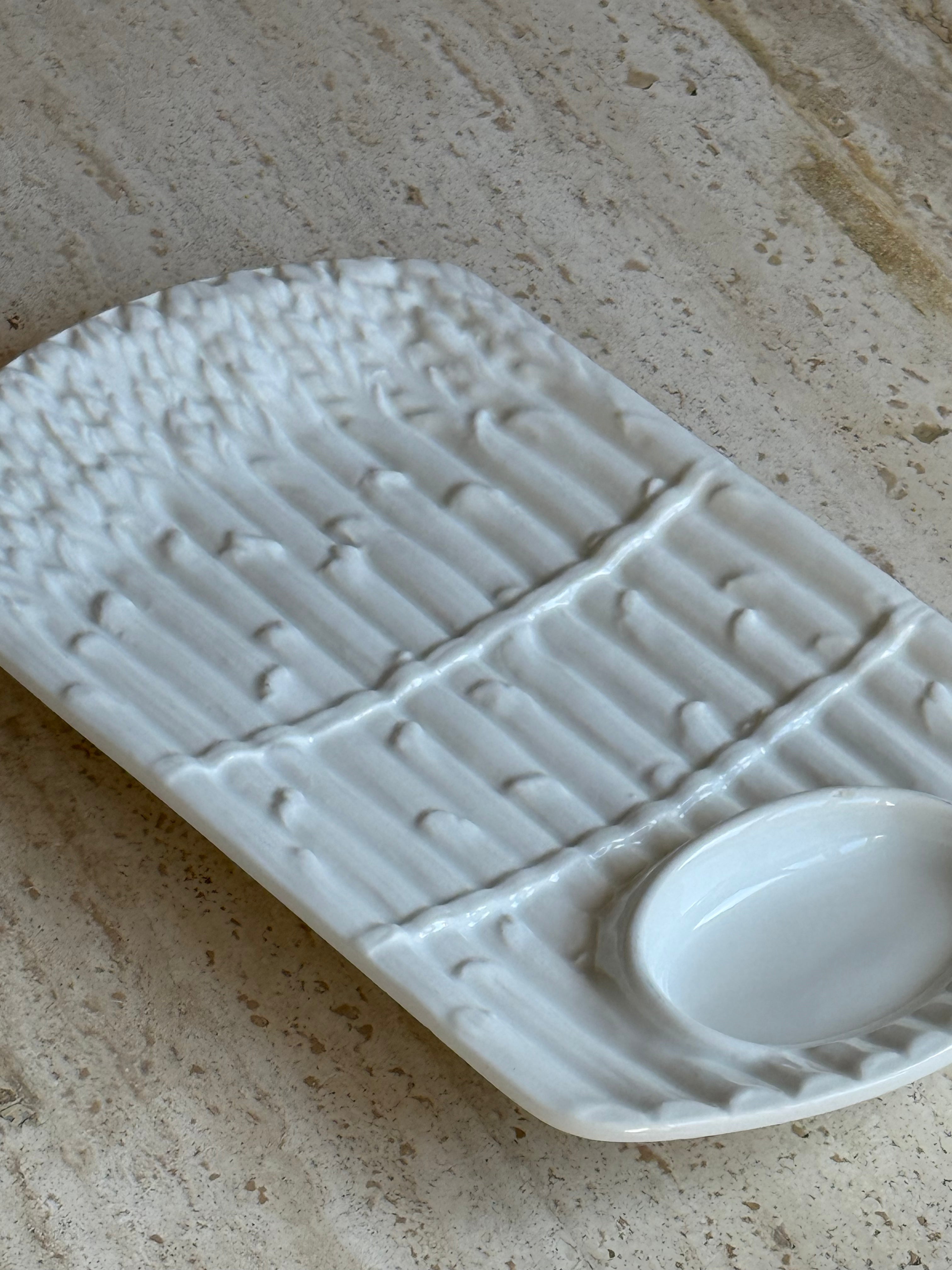 Italian Vintage Asparagus Plate