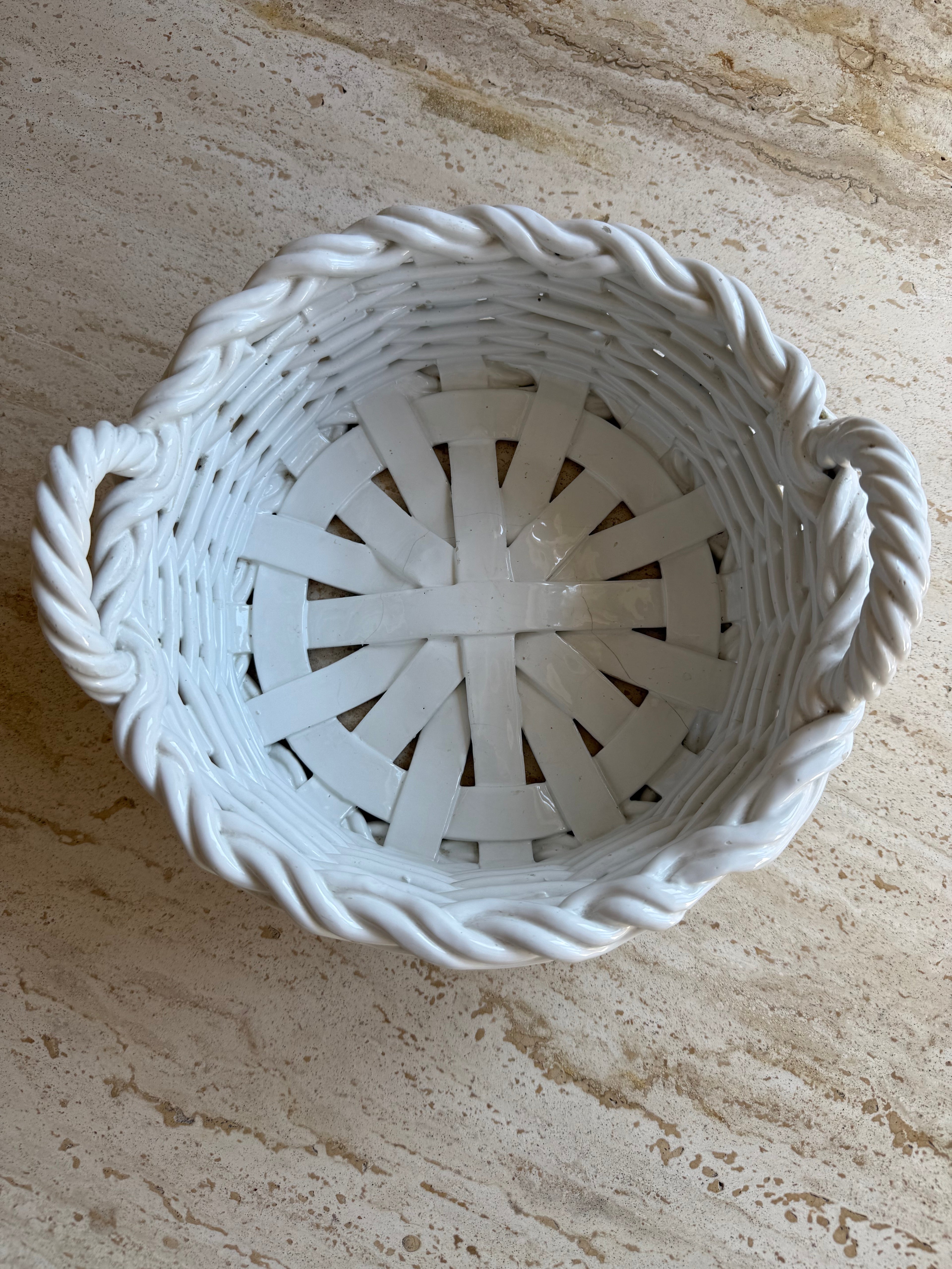 Large Vintage Italian Woven Basket
