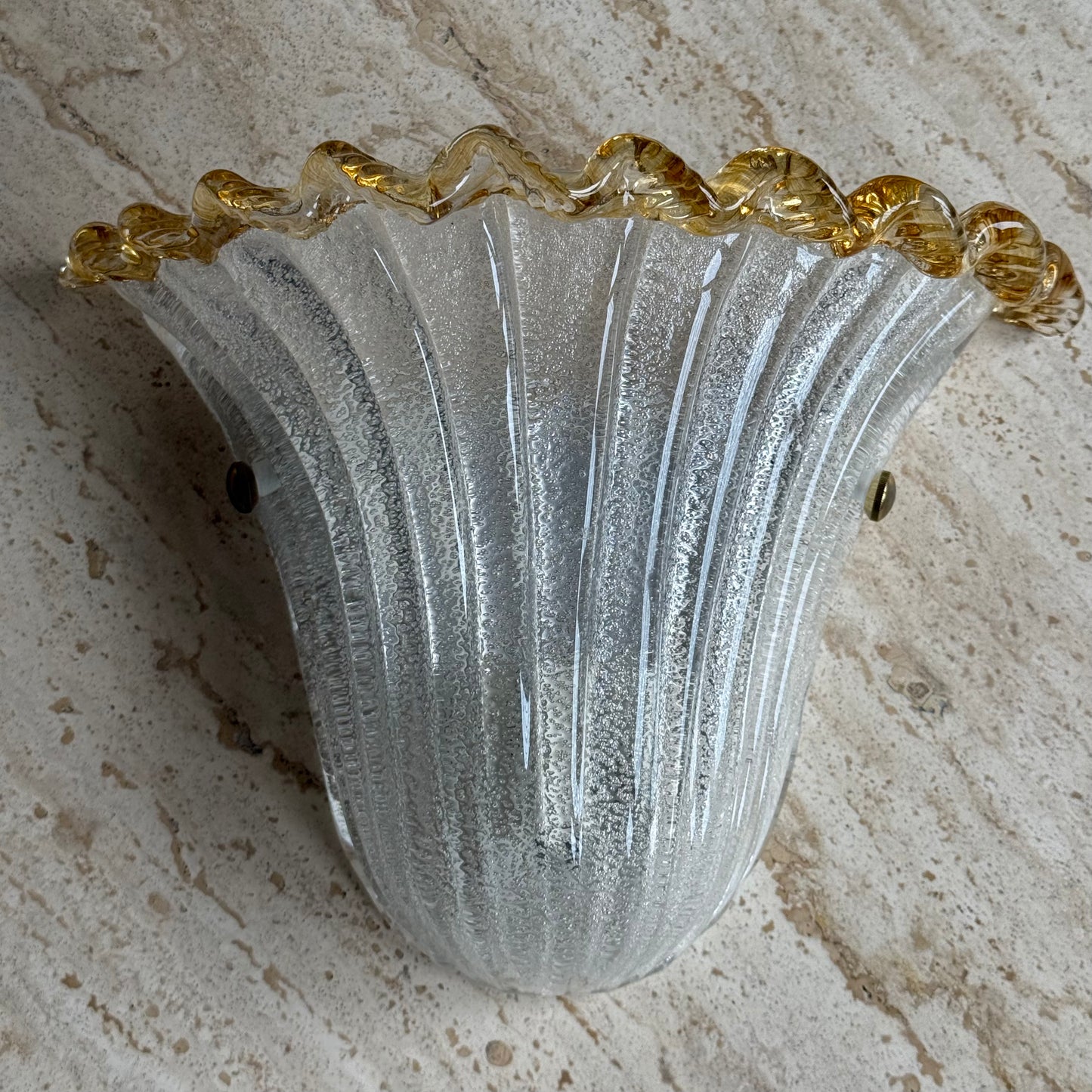 Murano Barovier Sconce with Trim