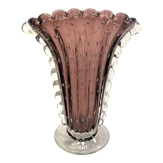 Barovier & Toso Bullicante Murano Glass Vase