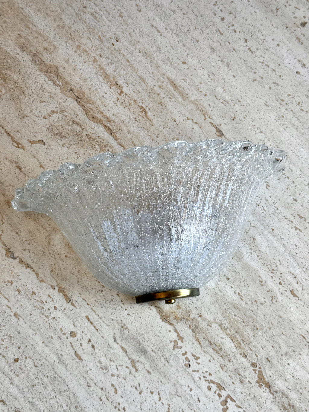 Murano Graniglia Sconce barovier with frill trim 