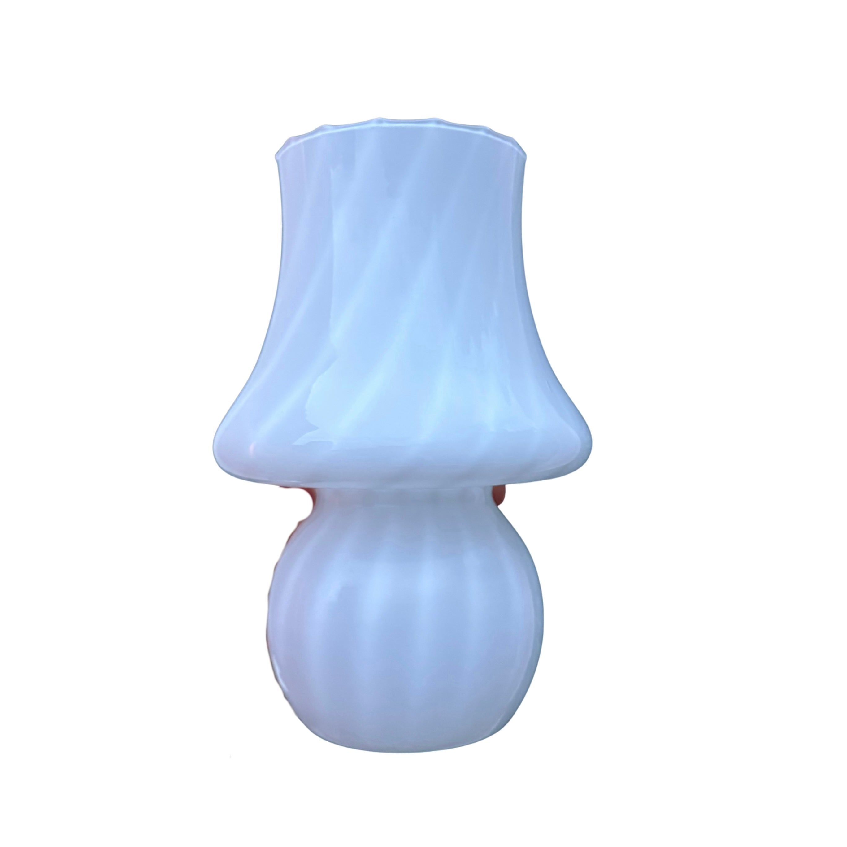 Murano White Spiral Lamp