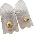 Pair of Murano Curved Leaf Wall Sconces 1970's