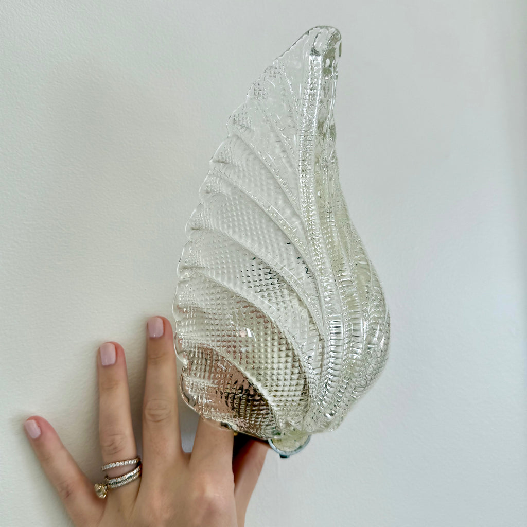 Pair of Leaf Murano Sconces