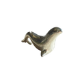 A polished metallic seal figurine or decorative object, shown on a plain white background.