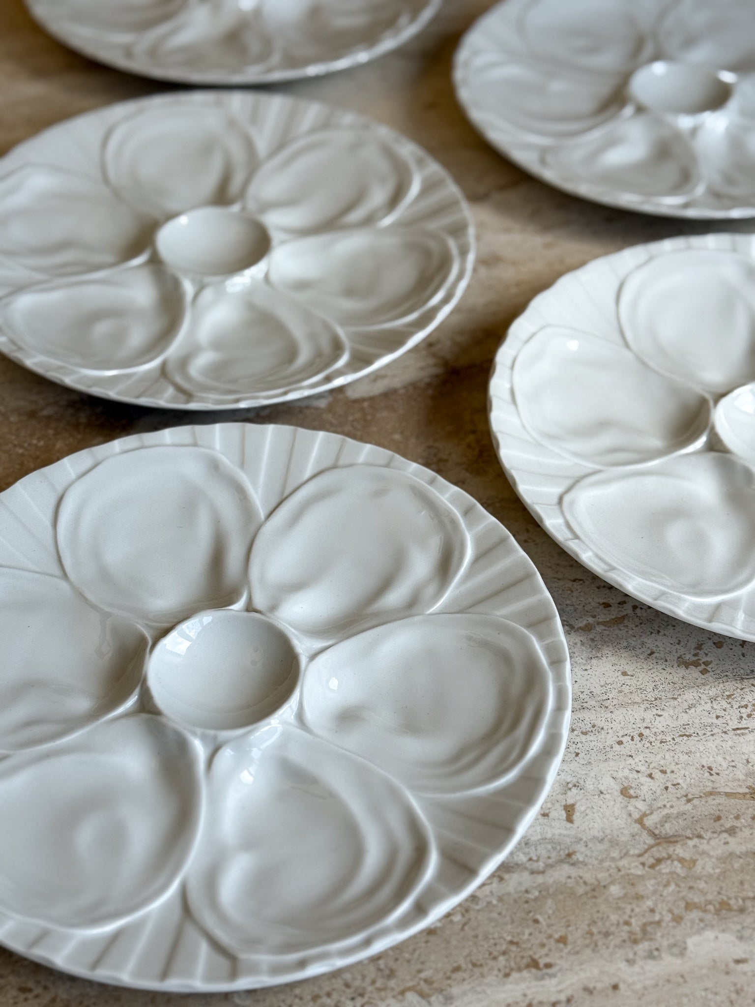 Majolica Oyster Plates