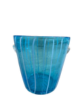 Venini Murano Blue Champagne Bucket Vase