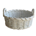Large Vintage Italian Porcelain Woven Basket