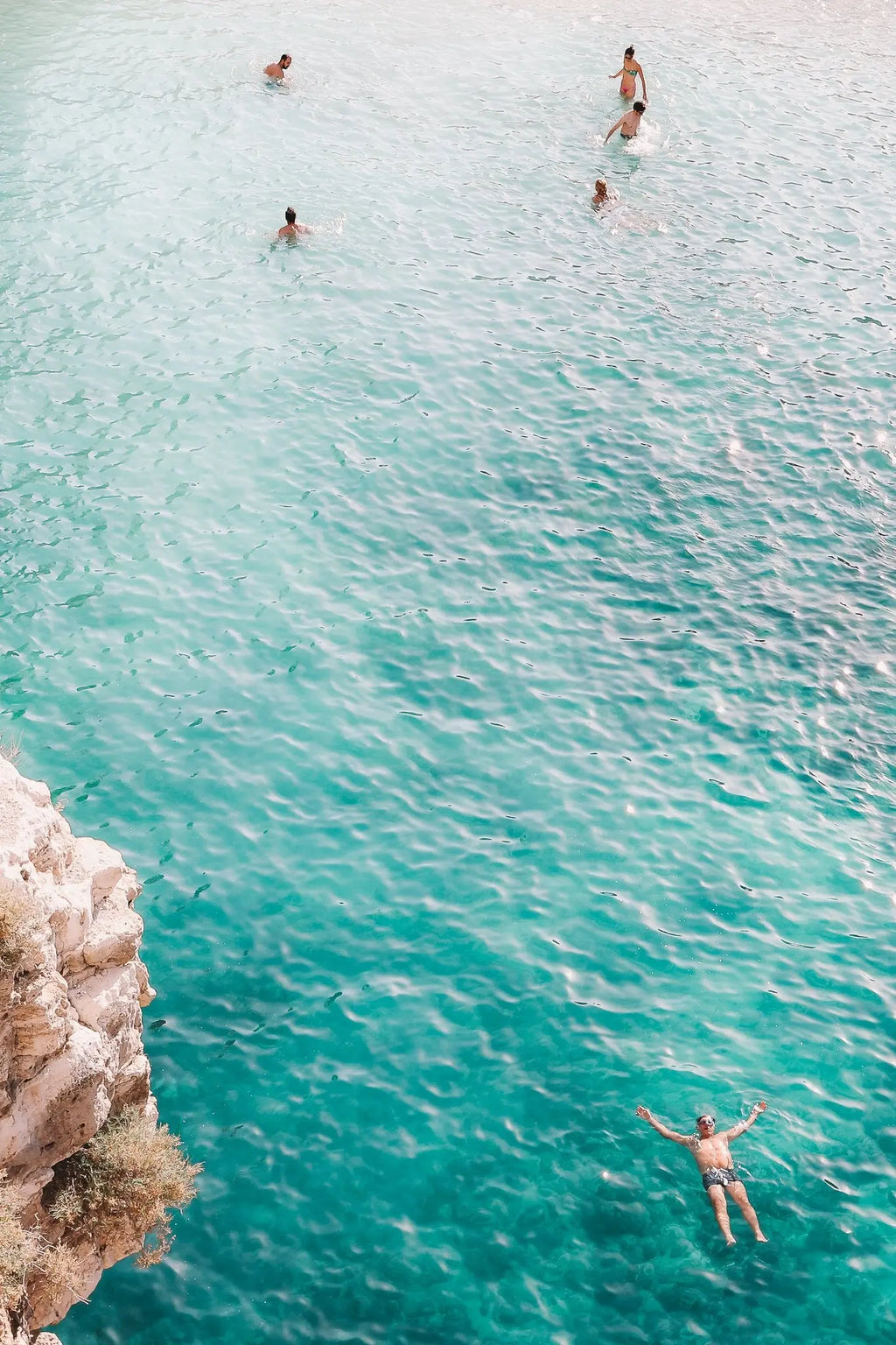Floating- Puglia Beach Polignano a Mare Print Carla & Joel Photography