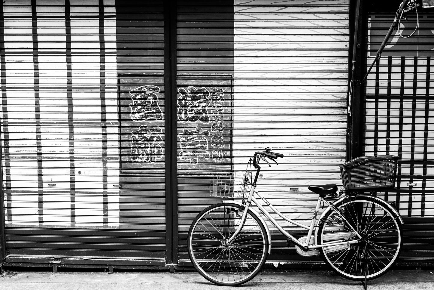 Picking up Karaage- B&W urban bike Japan Carla & Joel Photography Print