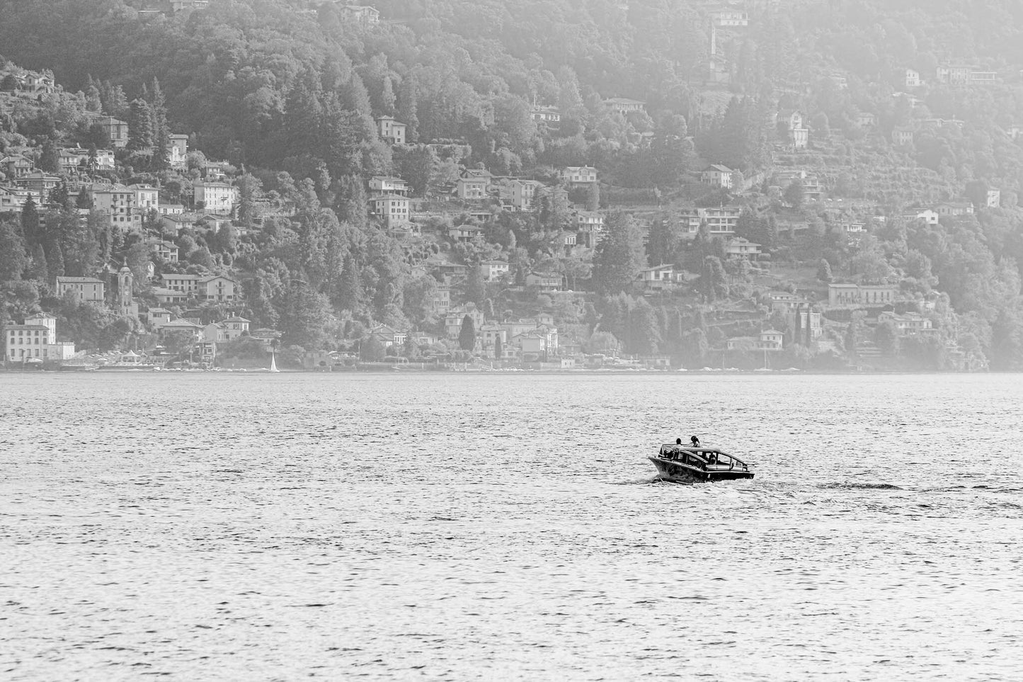 Riva Boat- Lake Como B&W Wall Art Carla & Joel Photography Print