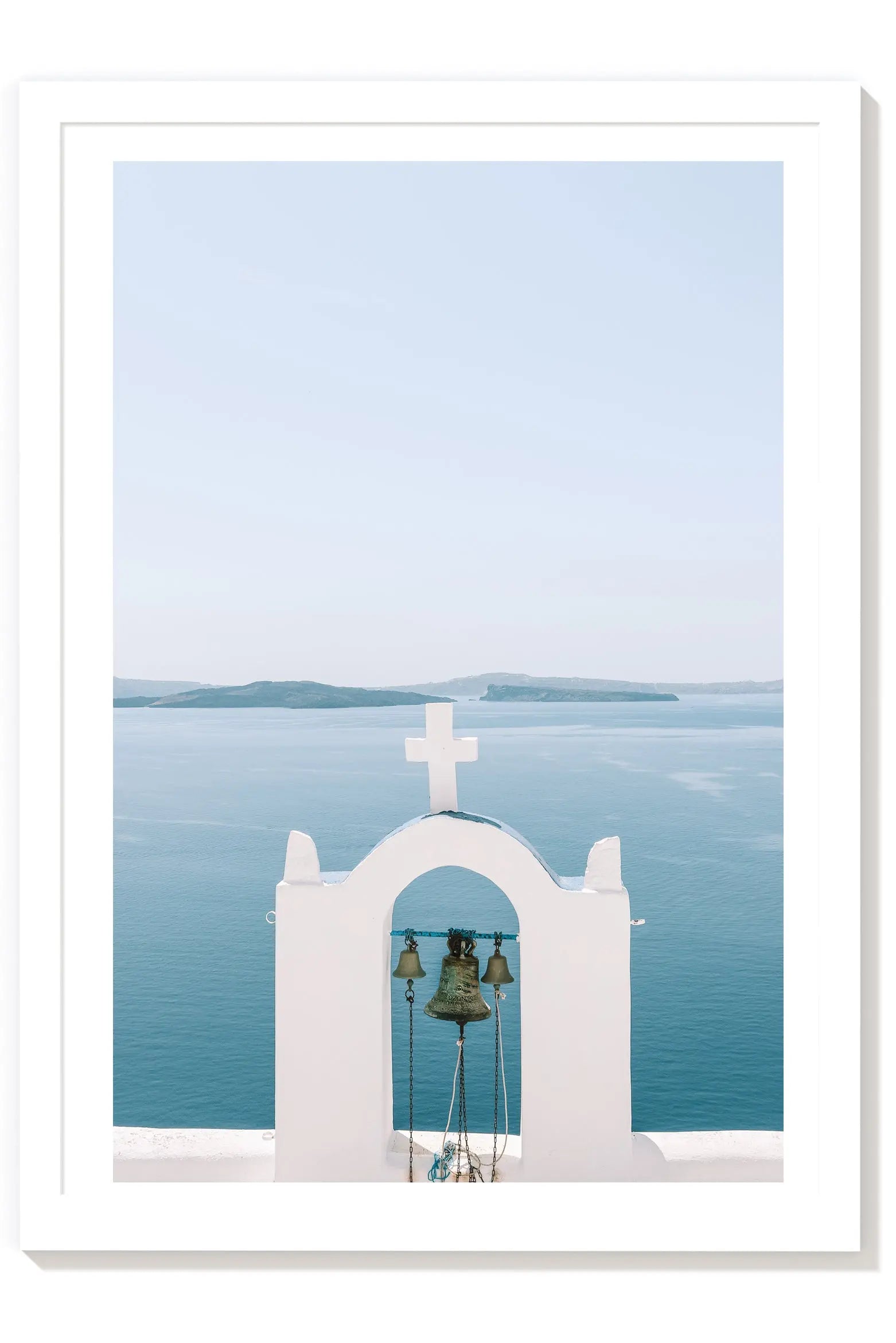 Island Bells- Santorini Print Blue & White Carla & Joel Photography