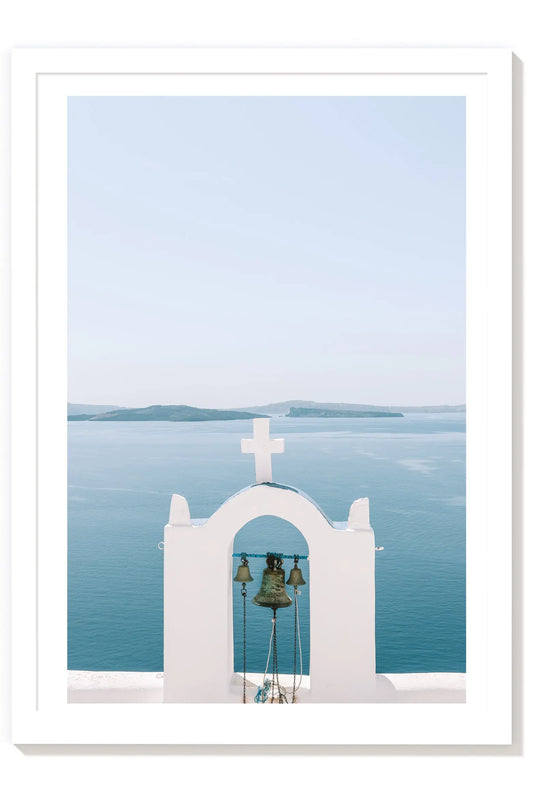 Island Bells- Santorini Print Blue & White Carla & Joel Photography