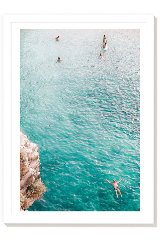 Floating- Puglia Beach Polignano a Mare Print Carla & Joel Photography