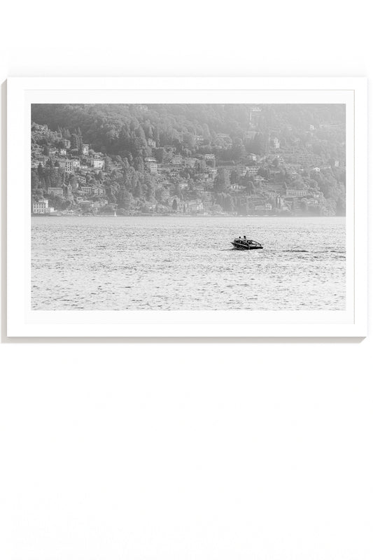 Riva Boat- Lake Como B&W Wall Art Carla & Joel Photography Print